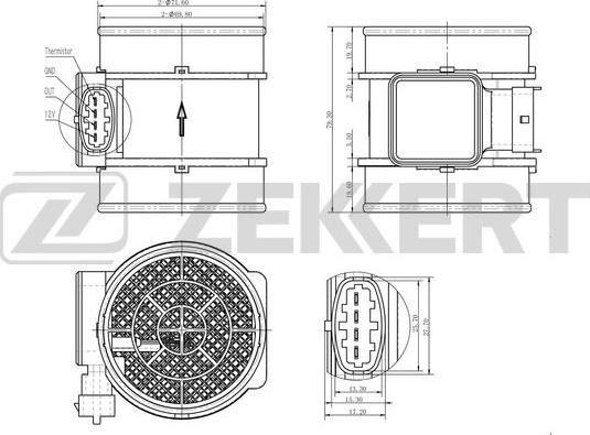 Zekkert SE-1011 - Mjerač zapremine zraka www.molydon.hr