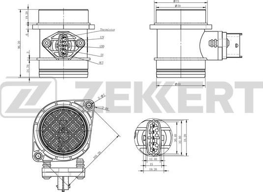 Zekkert SE-1013 - Mjerač zapremine zraka www.molydon.hr