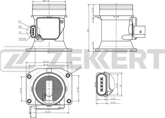 Zekkert SE-1012 - Mjerač zapremine zraka www.molydon.hr