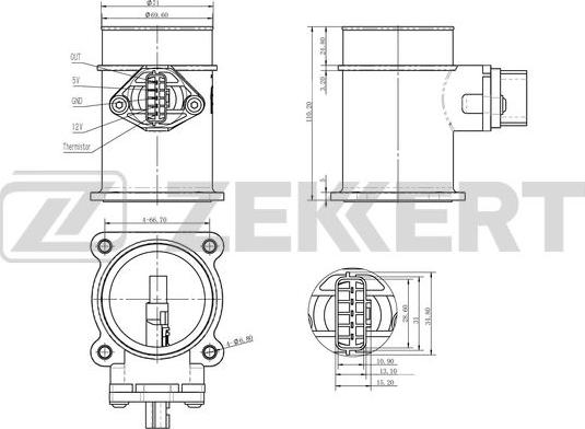 Zekkert SE-1017 - Mjerač zapremine zraka www.molydon.hr