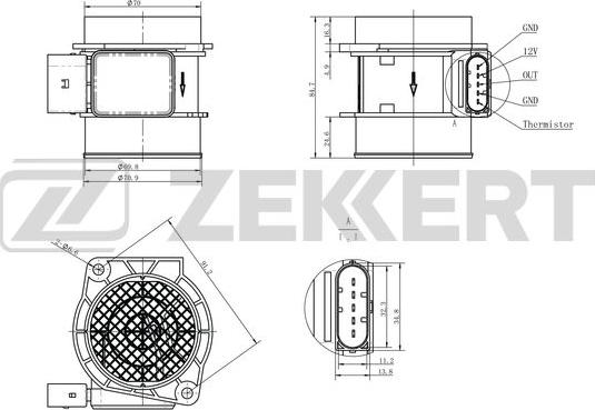 Zekkert SE-1089 - Senzor, pritisak usisne Cijevi www.molydon.hr