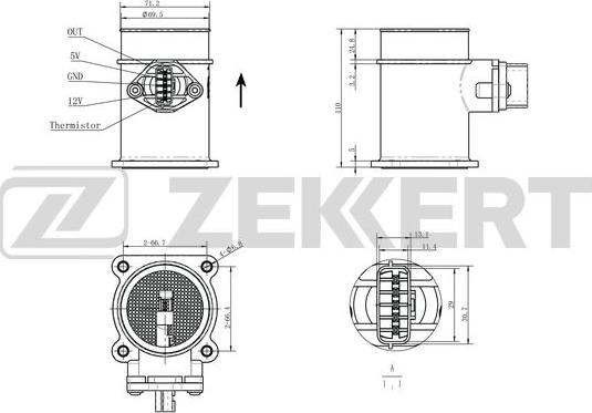 Zekkert SE-1085 - Senzor, pritisak usisne Cijevi www.molydon.hr