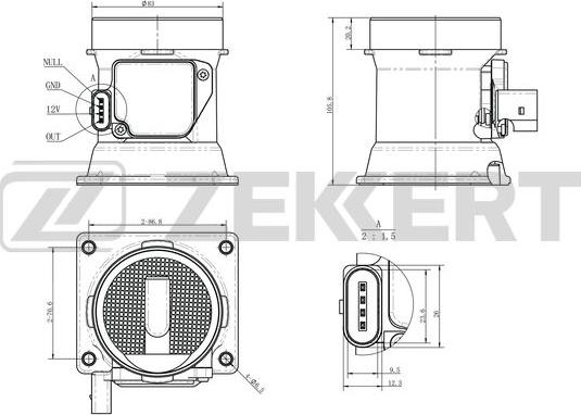 Zekkert SE-1081 - Senzor, pritisak usisne Cijevi www.molydon.hr