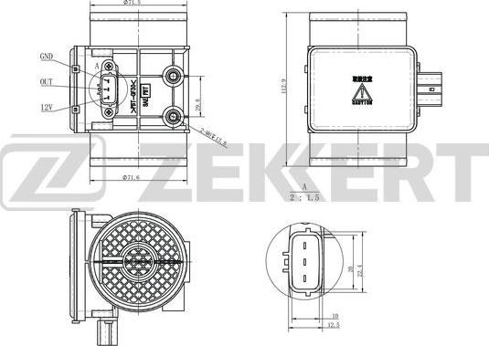 Zekkert SE-1083 - Senzor, pritisak usisne Cijevi www.molydon.hr