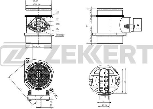 Zekkert SE-1021 - Mjerač zapremine zraka www.molydon.hr