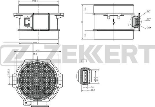 Zekkert SE-1071 - Senzor, pritisak usisne Cijevi www.molydon.hr