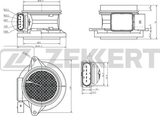 Zekkert SE-1073 - Senzor, pritisak usisne Cijevi www.molydon.hr