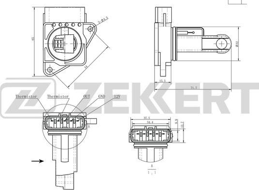 Zekkert SE-1072 - Senzor, pritisak usisne Cijevi www.molydon.hr