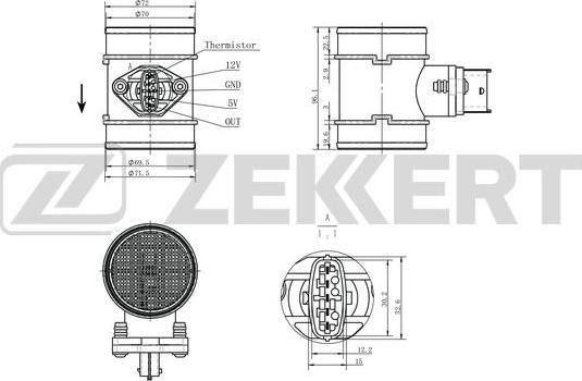 Zekkert SE-1100 - Senzor, pritisak usisne Cijevi www.molydon.hr