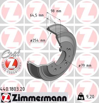 Zimmermann 440.1803.20 - Bubanj kočnica www.molydon.hr