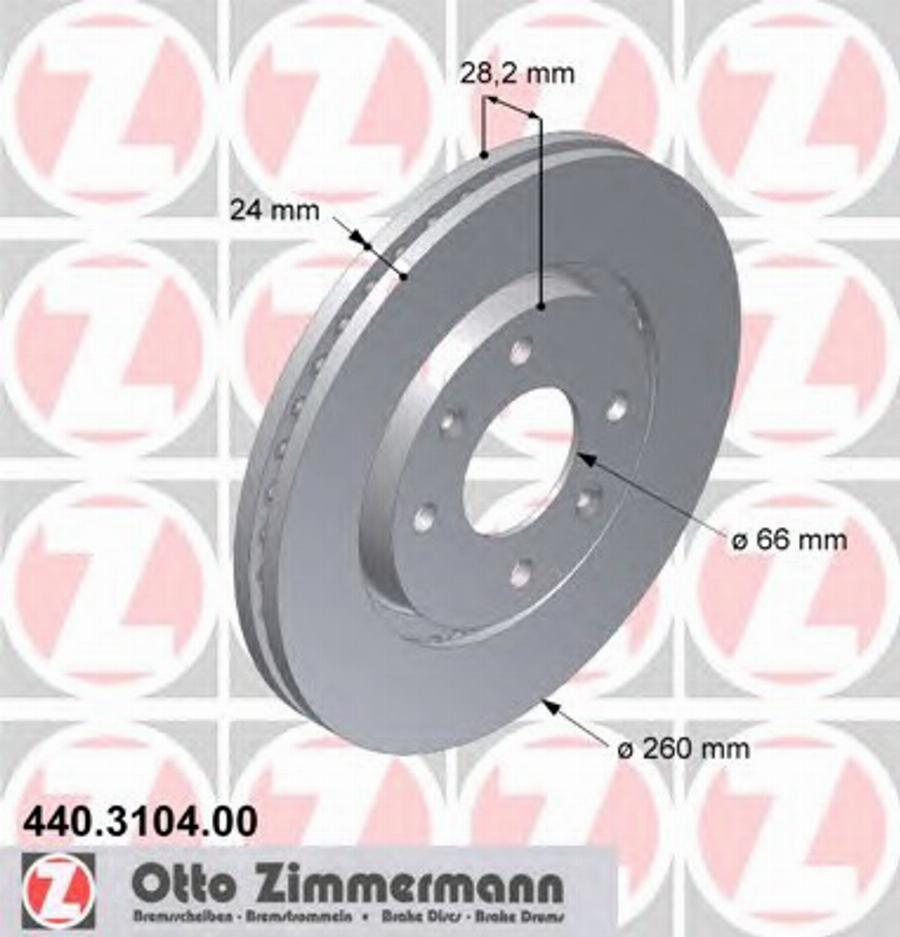 Zimmermann 440.3104.00 - Kočioni disk www.molydon.hr