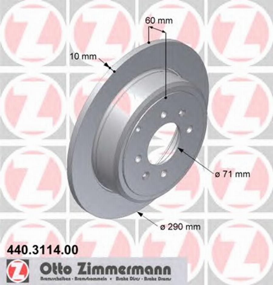 Zimmermann 440.3114.00 - Kočioni disk www.molydon.hr