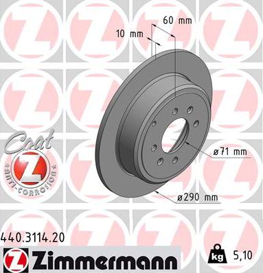 Zimmermann 440.3114.20 - Kočioni disk www.molydon.hr