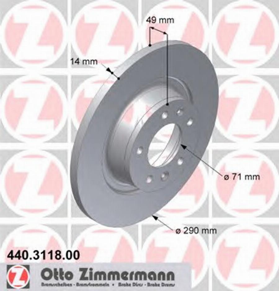 Zimmermann 440.3118.00 - Kočioni disk www.molydon.hr