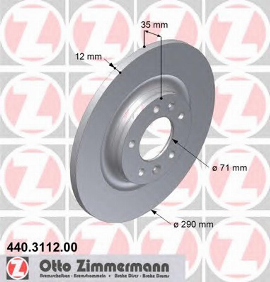 Zimmermann 440.3112.00 - Kočioni disk www.molydon.hr