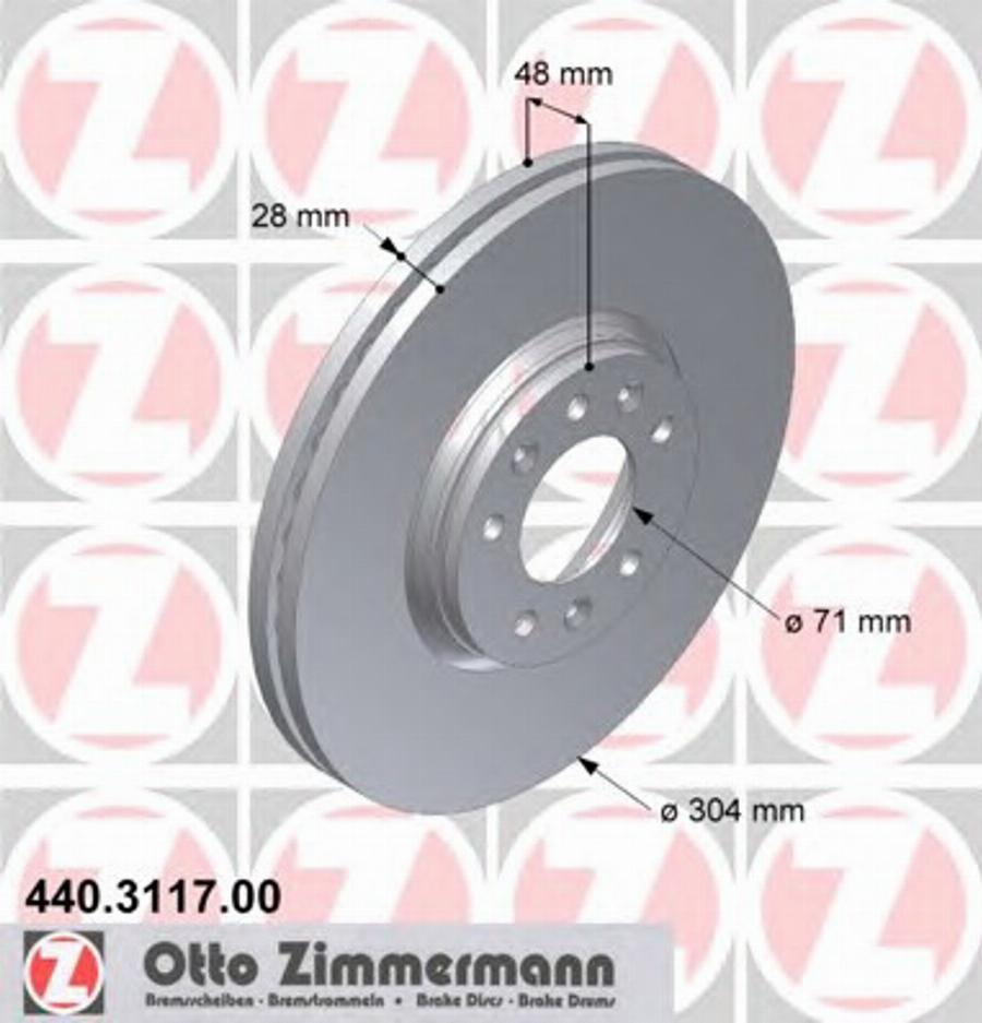 Zimmermann 440.3117.00 - Kočioni disk www.molydon.hr