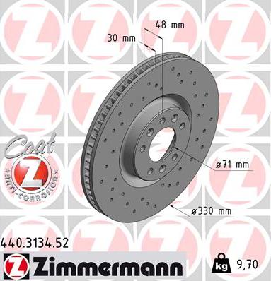 Zimmermann 440.3134.52 - Kočioni disk www.molydon.hr