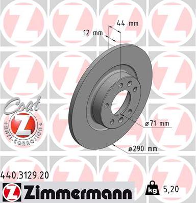 Zimmermann 440.3129.20 - Kočioni disk www.molydon.hr