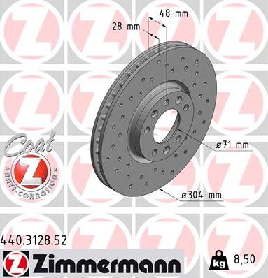 Zimmermann 440.3128.52 - Kočioni disk www.molydon.hr