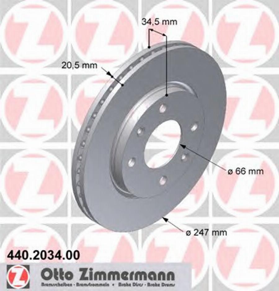 Zimmermann 440 2034 00 - Kočioni disk www.molydon.hr