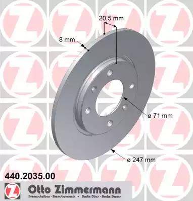 Zimmermann 440.2035.00 - Kočioni disk www.molydon.hr