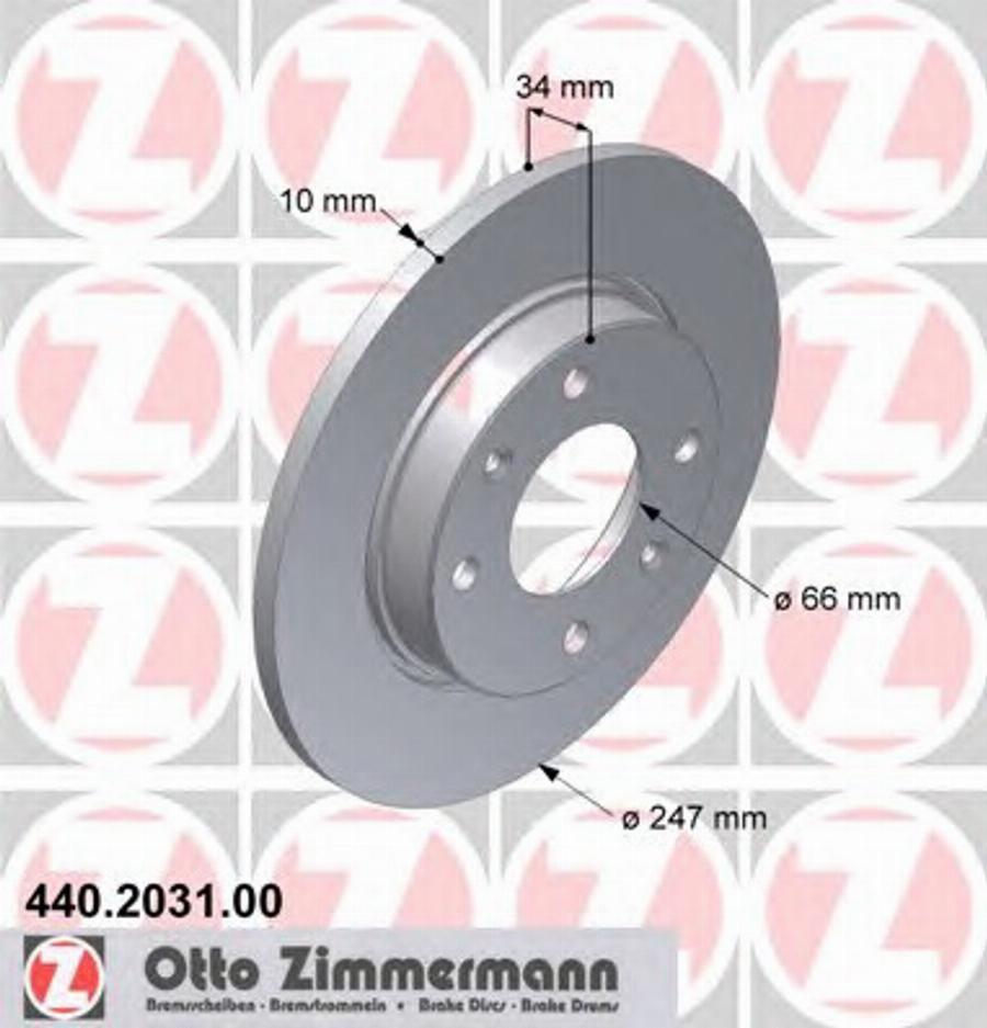 Zimmermann 440 2031 00 - Kočioni disk www.molydon.hr