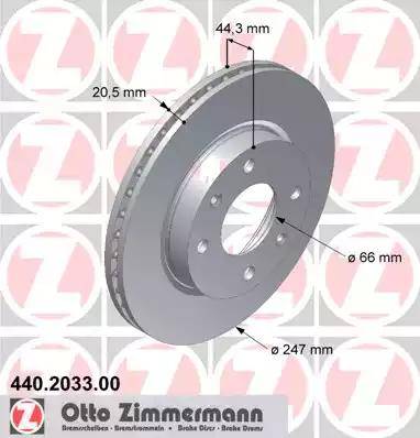 Zimmermann 440.2033.00 - Kočioni disk www.molydon.hr