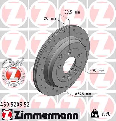 Zimmermann 450.5209.52 - Kočioni disk www.molydon.hr