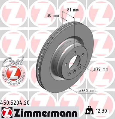 Zimmermann 450.5204.20 - Kočioni disk www.molydon.hr