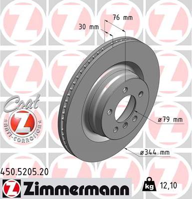 Zimmermann 450.5205.20 - Kočioni disk www.molydon.hr