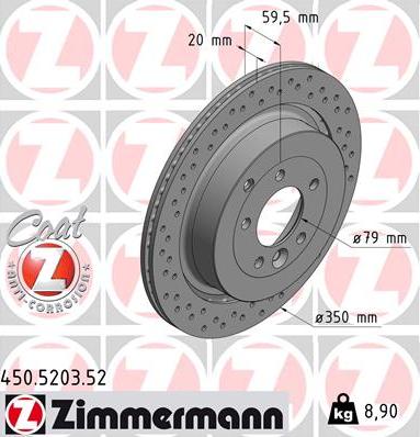 Zimmermann 450.5203.52 - Kočioni disk www.molydon.hr