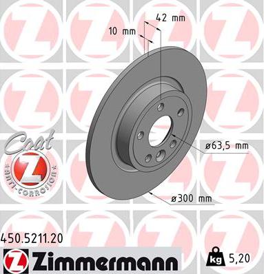 Zimmermann 450.5211.20 - Kočioni disk www.molydon.hr