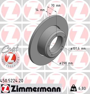 Zimmermann 450.5224.20 - Kočioni disk www.molydon.hr