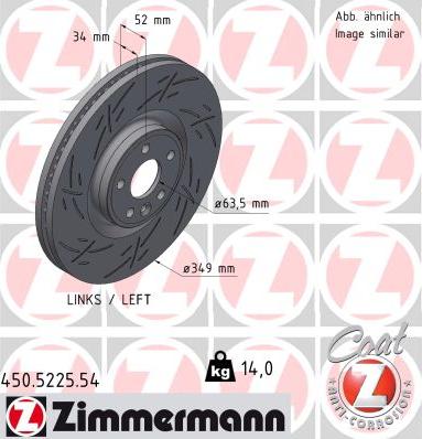 Zimmermann 450.5225.54 - Kočioni disk www.molydon.hr