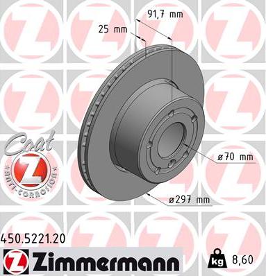 Zimmermann 450.5221.20 - Kočioni disk www.molydon.hr