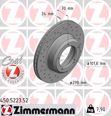 Zimmermann 450.5223.52 - Kočioni disk www.molydon.hr