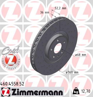 Zimmermann 460.4558.52 - Kočioni disk www.molydon.hr