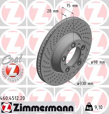 Zimmermann 460.4512.20 - Kočioni disk www.molydon.hr