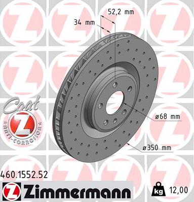 Zimmermann 460.1553.52 - Kočioni disk www.molydon.hr