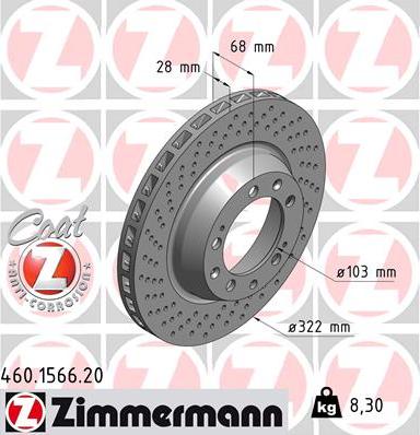 Zimmermann 460.1566.20 - Kočioni disk www.molydon.hr