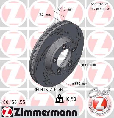 Zimmermann 460.1561.55 - Kočioni disk www.molydon.hr