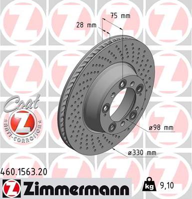 Zimmermann 460.1563.20 - Kočioni disk www.molydon.hr