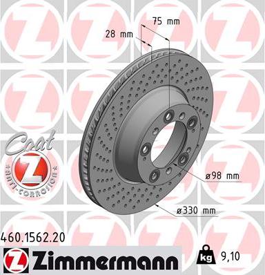 Zimmermann 460.1562.20 - Kočioni disk www.molydon.hr