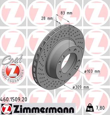 Zimmermann 460.1509.20 - Kočioni disk www.molydon.hr