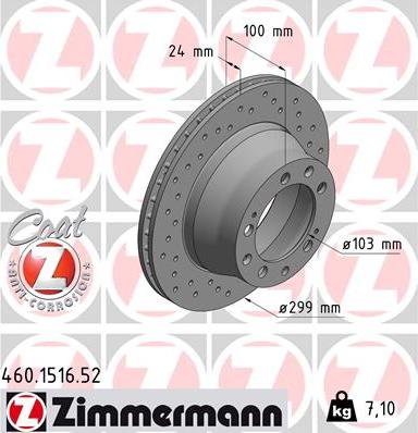 Zimmermann 460.1516.52 - Kočioni disk www.molydon.hr