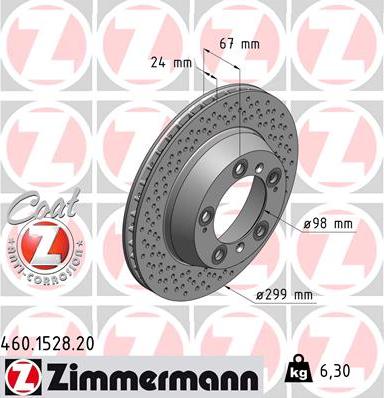 Zimmermann 460.1528.20 - Kočioni disk www.molydon.hr