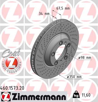 Zimmermann 460.1573.20 - Kočioni disk www.molydon.hr