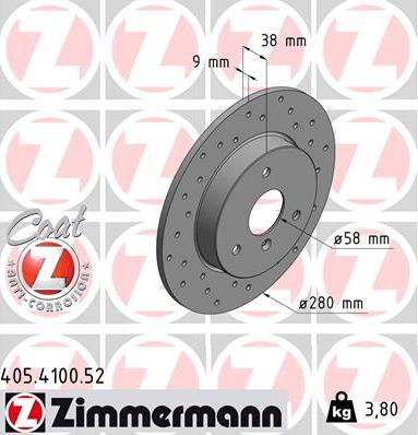 Zimmermann 405.4100.52 - Kočioni disk www.molydon.hr