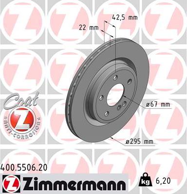 Zimmermann 400.5506.20 - Kočioni disk www.molydon.hr