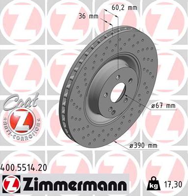 Zimmermann 400.5514.20 - Kočioni disk www.molydon.hr